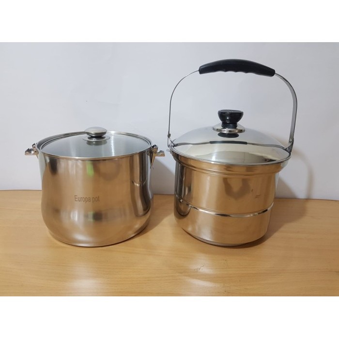 Izzy Cook Panci Set Serbaguna Panci Presto Stainless 7 Liter Tahan Pan