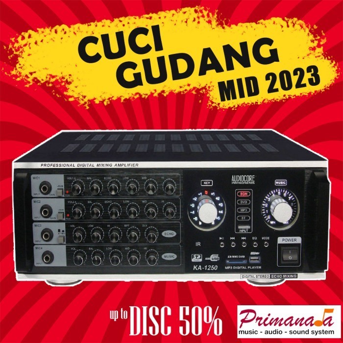Audiocore Ka-1250 / Ka1250 / Ka 1250 Karaoke Power Mixer Amplifier Termurah Terlaris Promo
