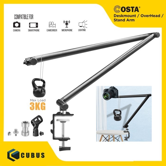 Costa Cb-A2 Boom Arm/Overhead/Table Stand Arm Dslr Kamera,Hp,Light,Mic