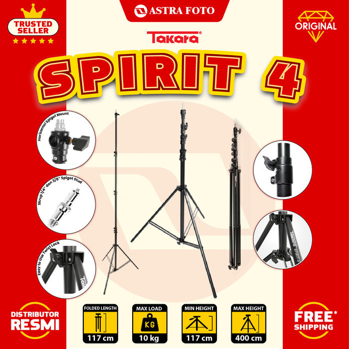 Takara Spirit 4 Lightstand With Air Cushion - Stand Lampu Led Studio
