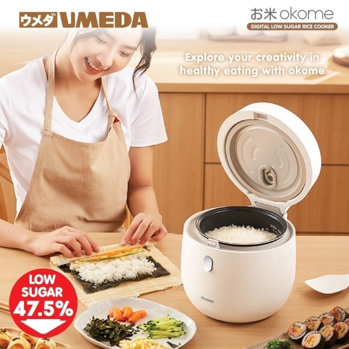 Umeda Okome Rice Cooker Low Sugar Smart Rice Cooker Low Carbo 1 Liter