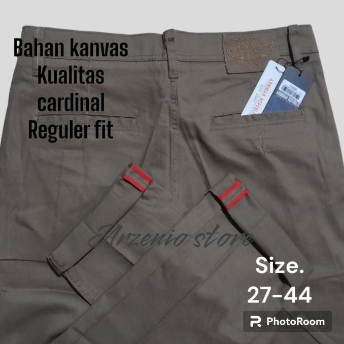 Celana Panjang Pria Chinos Bahan Kanvas Cardinal Premium Original 100% Damianalaric