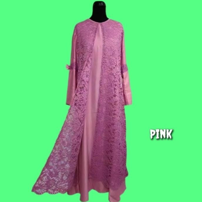 Terbaru  Gamis Wanita Terbaru 2023 Maroco Brokat Mewah Modern Dress Jelasmurah