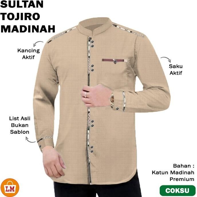 Lm 23335 Baju Koko Pria Terbaru 2021 Sultan Tojiro Termurah Terlaris