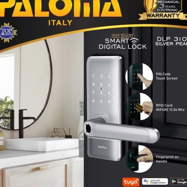 Smart Digital Lock Paloma Dlp 3102 Kunci Pintu Door Handle Wifi Readystock!!