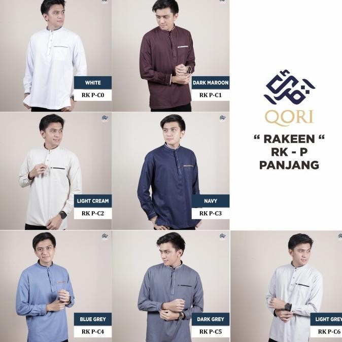 Qori Apparel Rakeen Rk-Pc Baju Koko Kemeja Pria Lengan Panjang