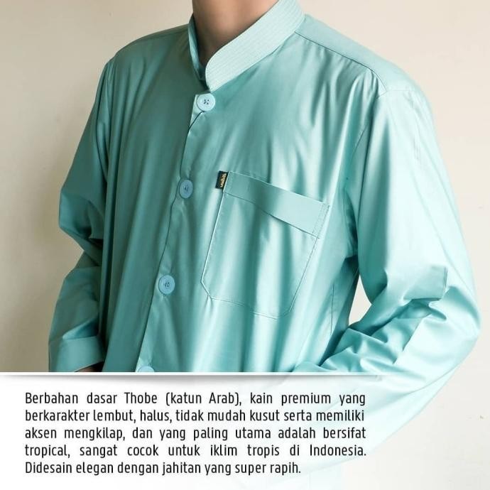 Baju Muslim Baju Koko Haibah Kazimi (Size Xl)