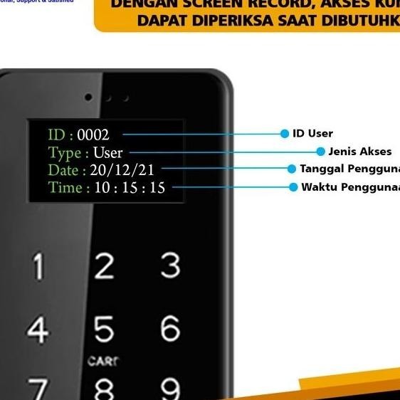 E-Guard Gj68B Smart Door Lock Handle Fingerprint Kunci Pintu Digital Readystock