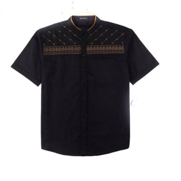Baju Koko Muslim Pria Jumbo Big Size Ukuran Xxl 2Xl Hitam Putih Navy