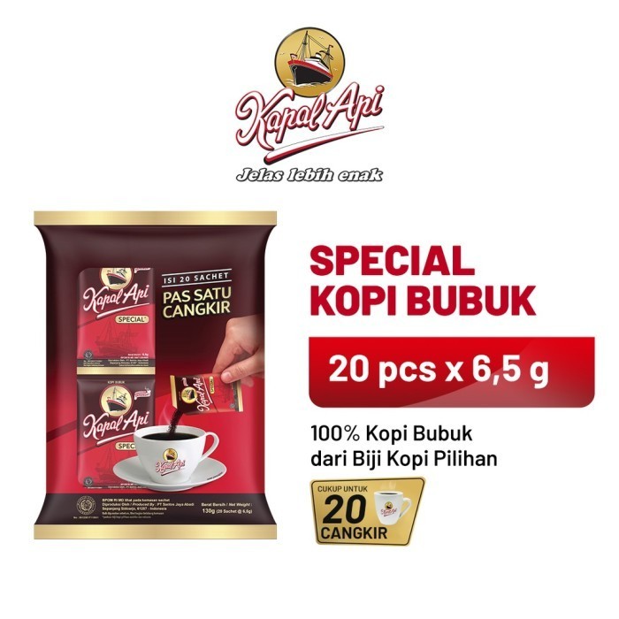 

Kopi tanpa gula Kapal Api Special Mini 6.5gr