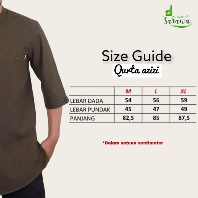 Kurta 3/4 Sarawa Original Katun Oxford Stanford Baju Koko Muslim Qurta