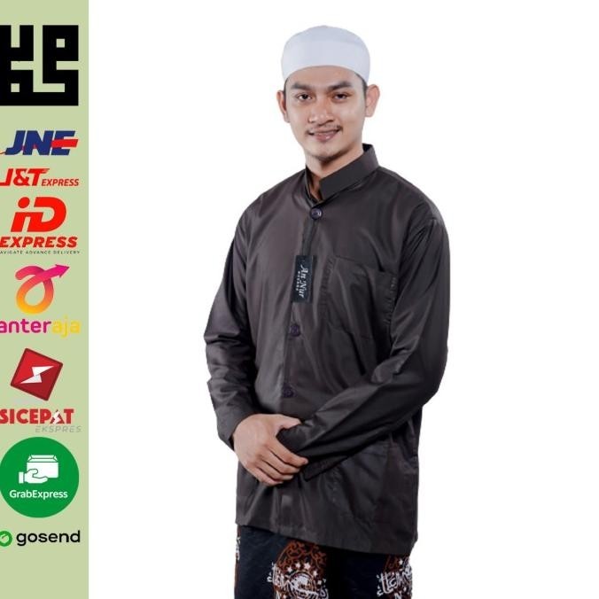 Baju Koko Ammu Pria Dewasa Lengan Panjang Premium Warna Putih