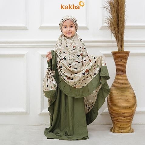 Terbaru 3.3 | Ready Stok | Kakha - Mukena Anak Pastel Motif (1-9 Tahun) / Mukena Couple Ibu Anak / M