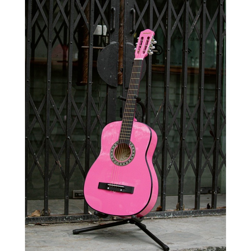 Terbaru GITAR AKUSTIK MAHOGANI MG-010 PINK ORIGINAL + TAS GITAR