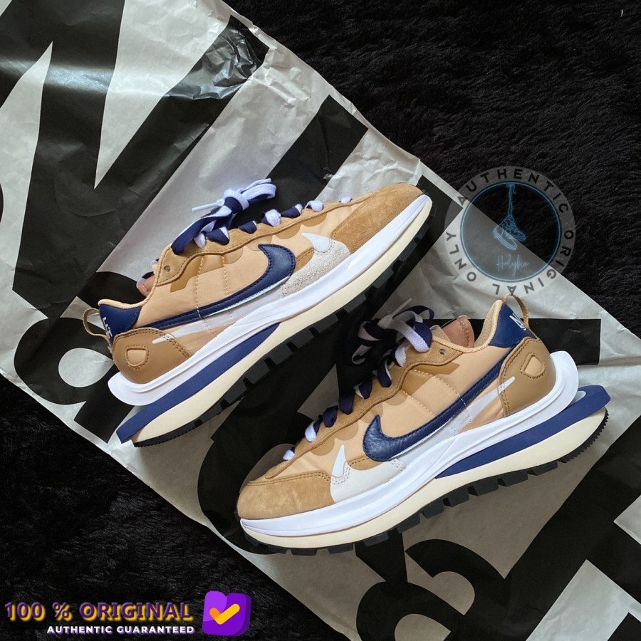 Nike x sacai VaporWaffle Sesame Blue Void - US 6.5