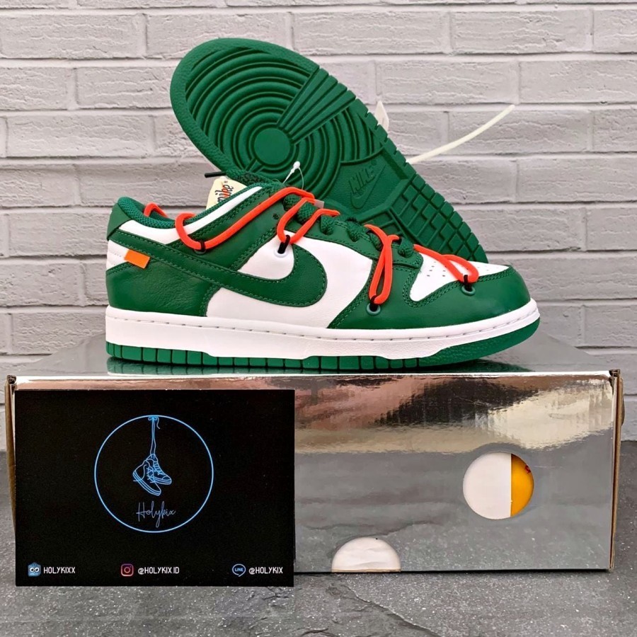 Off White x Nike Dunk Low Boston Pine Green - US 8.5