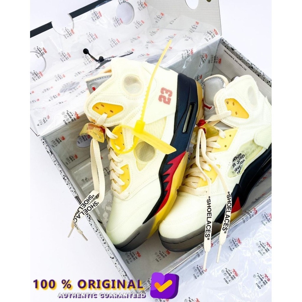 Off-White Air Jordan 5 Retro High Sail - US 8.5