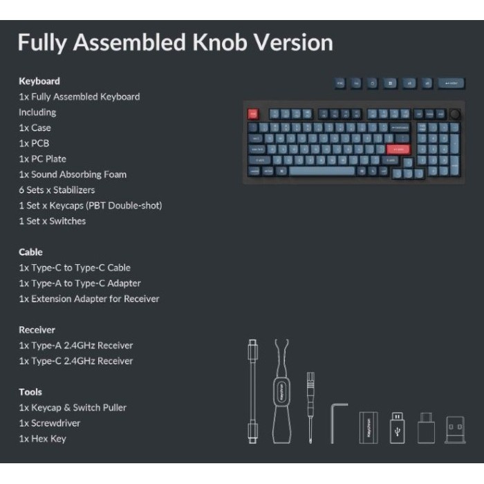 Keychron V5 Max Keyboard Mekanik Nirkabel 96% Compact Carbon Black