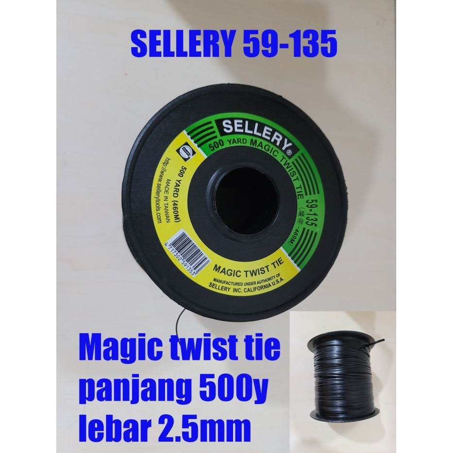 

PENGIKAT MAGIC TWIST TIE 480M HITAM-PUTIH (59-135) SELLERY