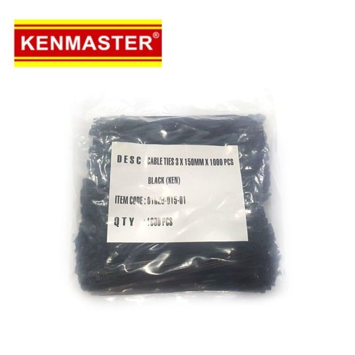 

KENMASTER CABLE TIES 3X150MM 1000PCS BLACK