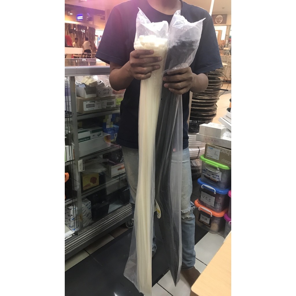 

CABLE TIES / KABEL TIES 1020 X 9 HITAM/PUTIH /PENGIKAT KABEL 102X0.9CM