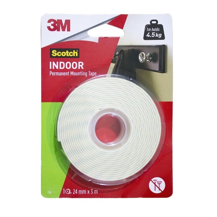 

DOUBLE FOAM TAPE INDOOR 3M SOCTCH 24MM X 3 METER