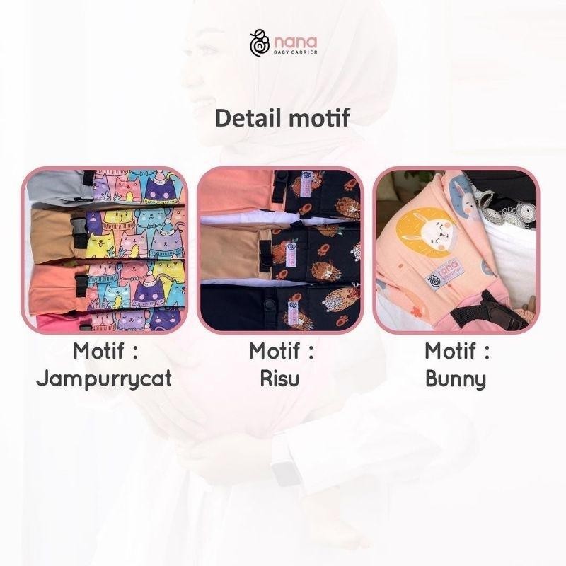 Nana Geko gendongan kaos adjustable nana baby carrier baby pouch nana geko nana gendongan kaos kanto