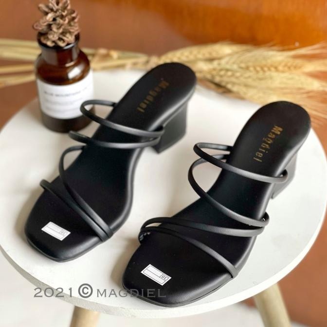Magdiel - Heels Tali Wanita / Sandal Hak Tahu 5Cm
