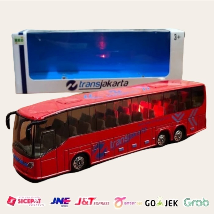 MINIATUR BUS WAY.MINIATUR TRANSJAKARTA.DEICAST TRANSJAKARTA