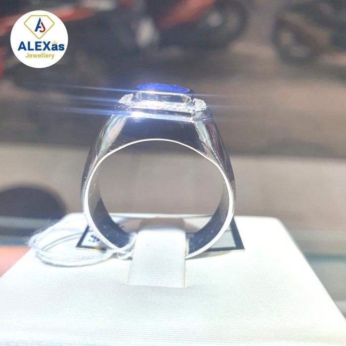 Cincin Berlian Eropa Pria Natural Diamond Platinum 300 Asli