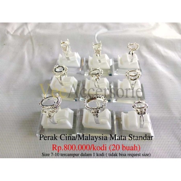 Grosir Ring / Emban Cincin Wanita Perak Malaysia / Cina