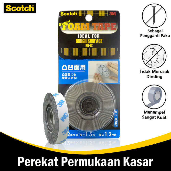 

HOT PROMO Scotch KH 12 Double Tape Super Strong for Rough Surface 3M