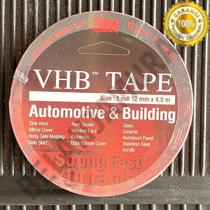 

HOT PROMO Double Tape Merah 3M VHB Automotive 4900 Tebal 1.1mm sz 12mm x 4.5m 3M