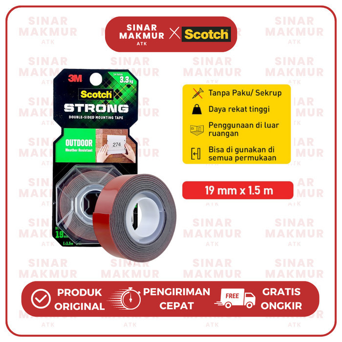 

TERMURAH Perekat/Isolasi Outdoor Mounting Tape 411-S19 Scotch 3M (ROL)