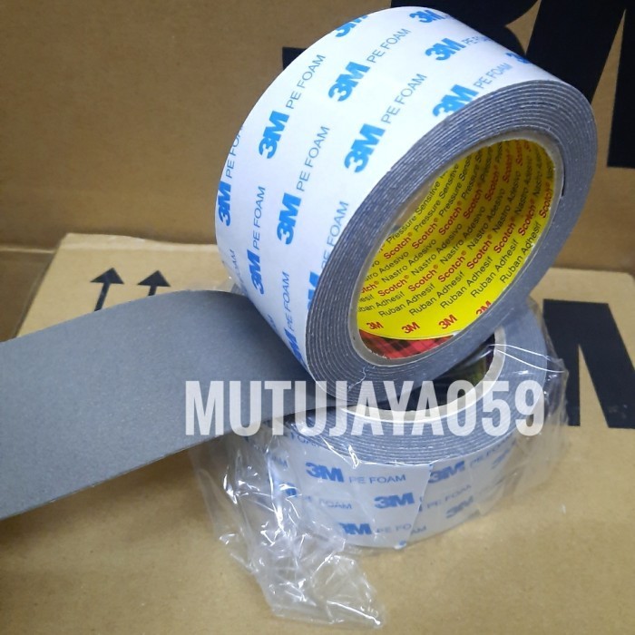 

BRG BARU 3m pe foam tape 2in x 4m Double tape abu abu original 3M