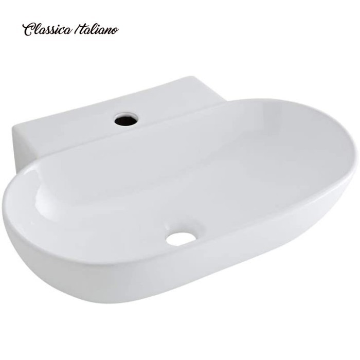 Classica Italiano Wastafel Keramik Gantung Mewah Modern Anti Noda