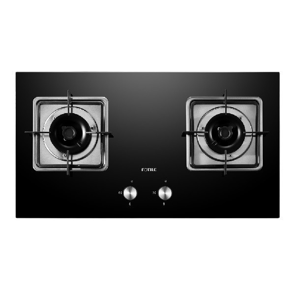 Fotile Kompor Gas 70Cm Ghg73202 / Ghg 73202 2Tungku Black Glass