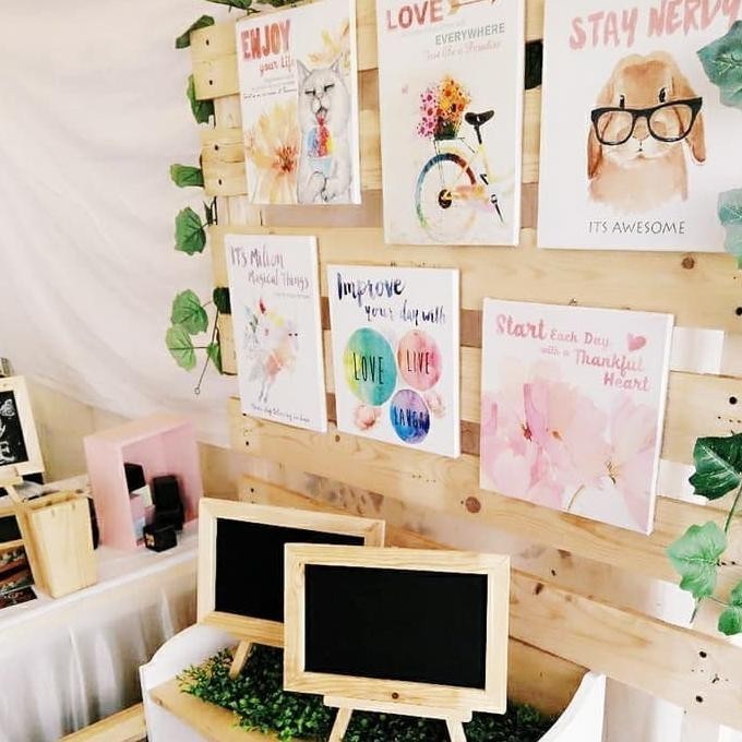 

Mini Black Chalkboard Message Chalk Board Papan Tulis Menu Tripod Cutw DS99