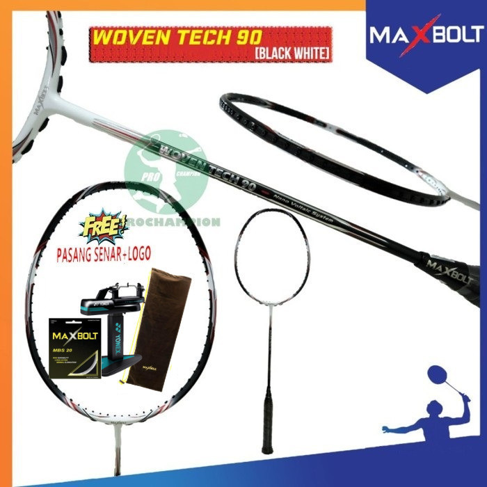 MAXBOLT WOVEN TECH 90 RAKET BADMINTON ORIGINAL