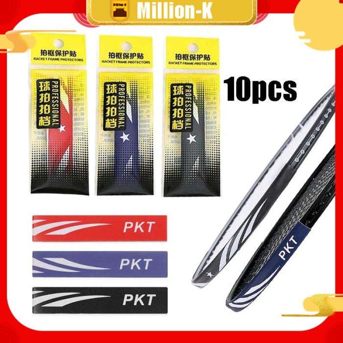 10PCS Stiker Pelindung Raket Kepala Badminton