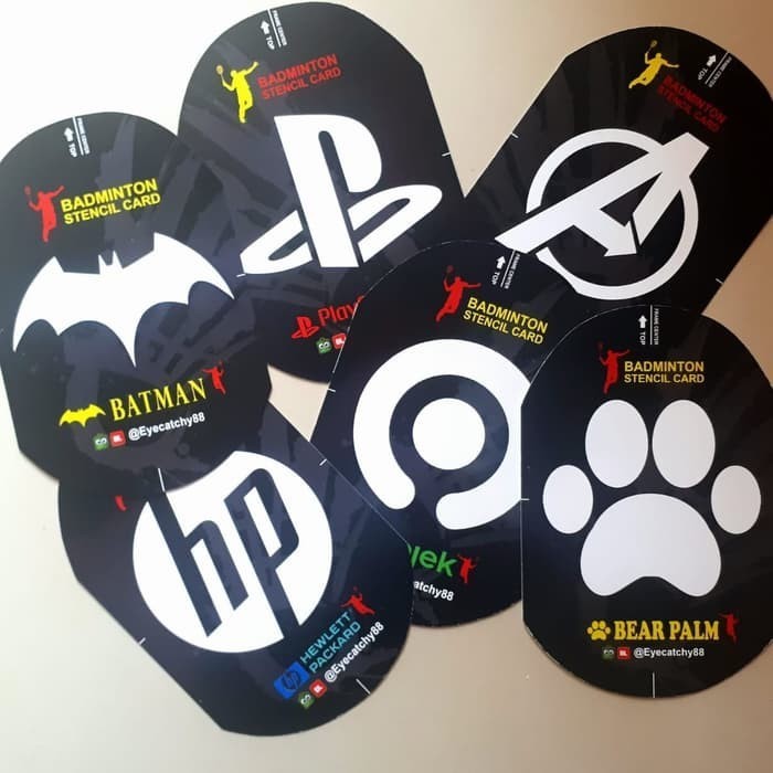 Cetakan Raket / Logo Raket / Stencil Card Badminton - CUSTOM LOGO