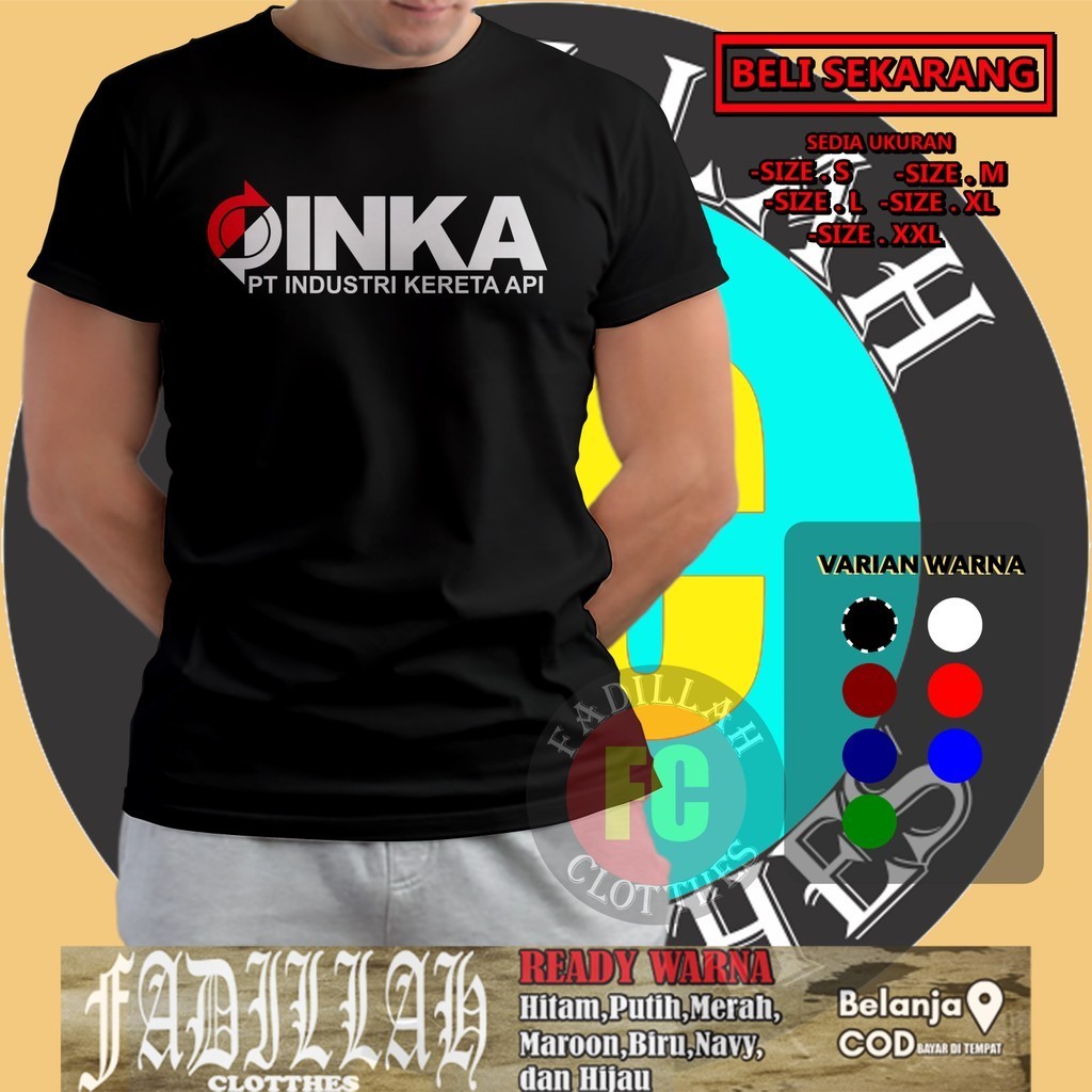 Baju Kaos INKA PT Industri Kereta Api Kaos Distro