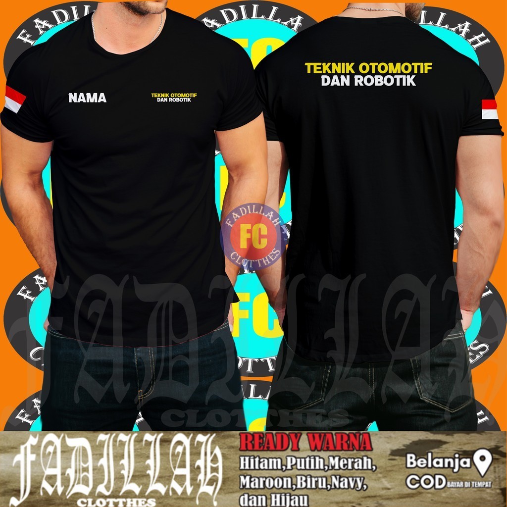 Baju Kaos Teknik Otomotif dan Robotik Gratis Nama Kamu DB Kaos Distro