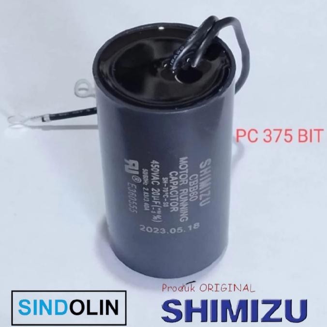 New Kapasitor Pompa Air Shimizu Pc375Bit / Pc 375 Bit / Pc375 , 20 Uf