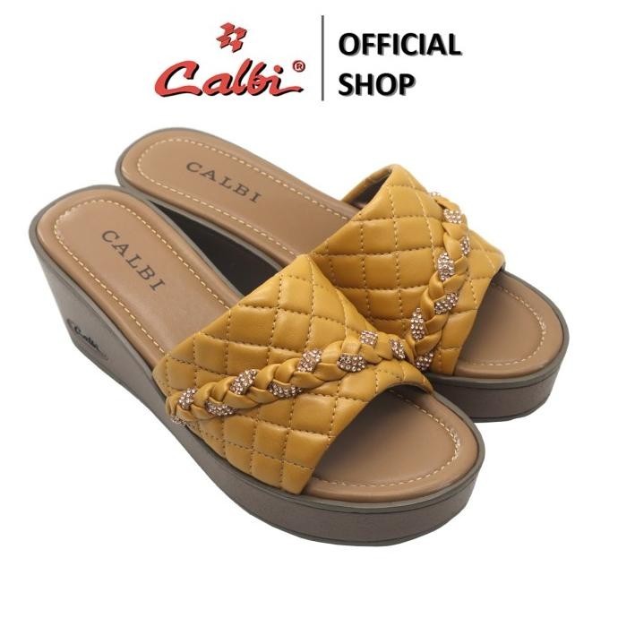 Calbi Sandal Wedges Wanita Kekinian Elegan - Kn 400