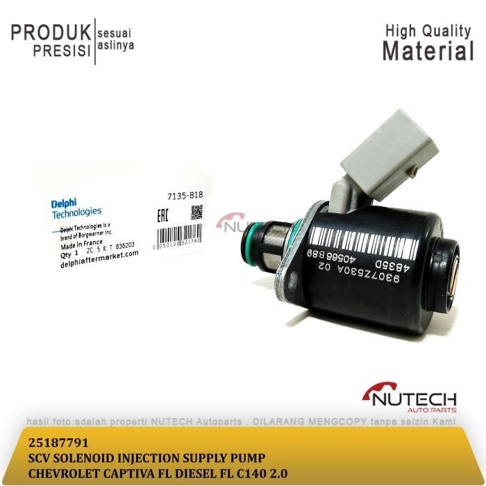 Scv Solenoid Injection Supply Pump Chevrolet Captiva C140 Fl Diesel