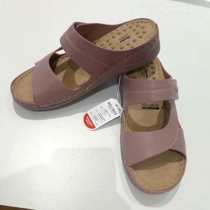 Bata Comfit Sandal Wedges Wanita - Massaging Effect - Original Bata