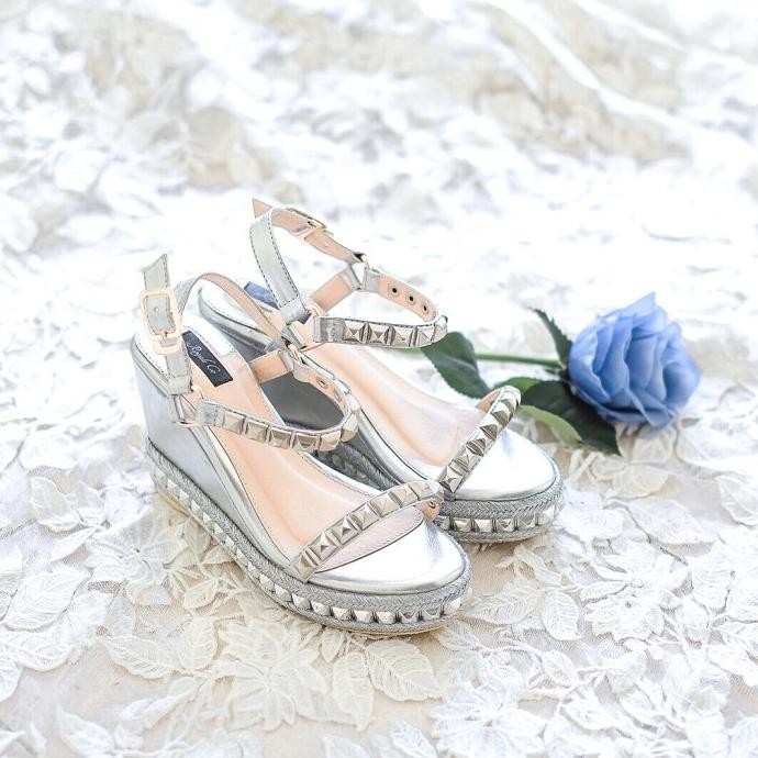 Louvre Wedges 9Cm - Silver