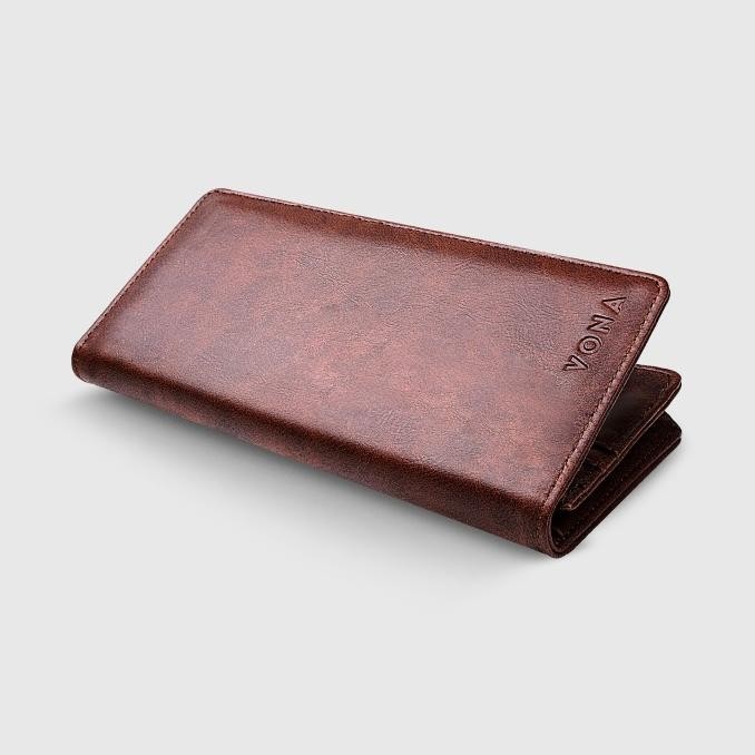 Vona Fox Long Wallet - Dompet Lipat Panjang Original Pria Wanita Kulit
