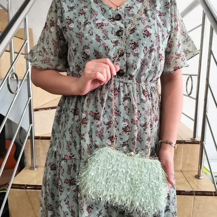 Tas Pesta Wanita Impor Clutch Kondangan Terbaru Mewah Elegan 2888210-A